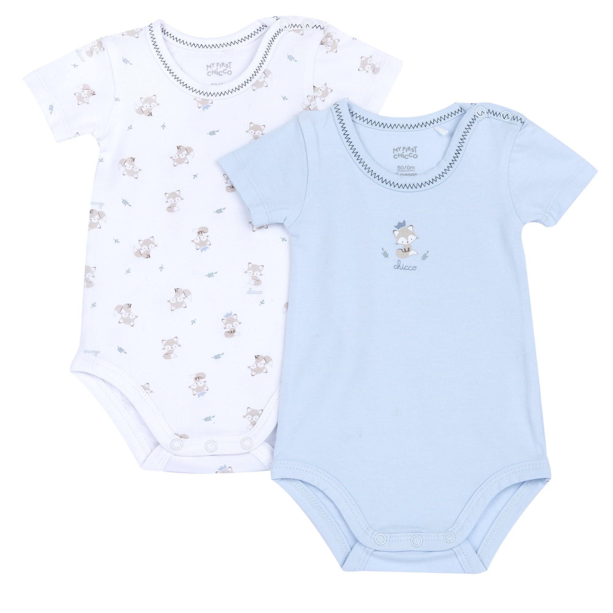 chicco-baby-body-set-kurzarm-9-monate-2-teilig-baumwolle image 1