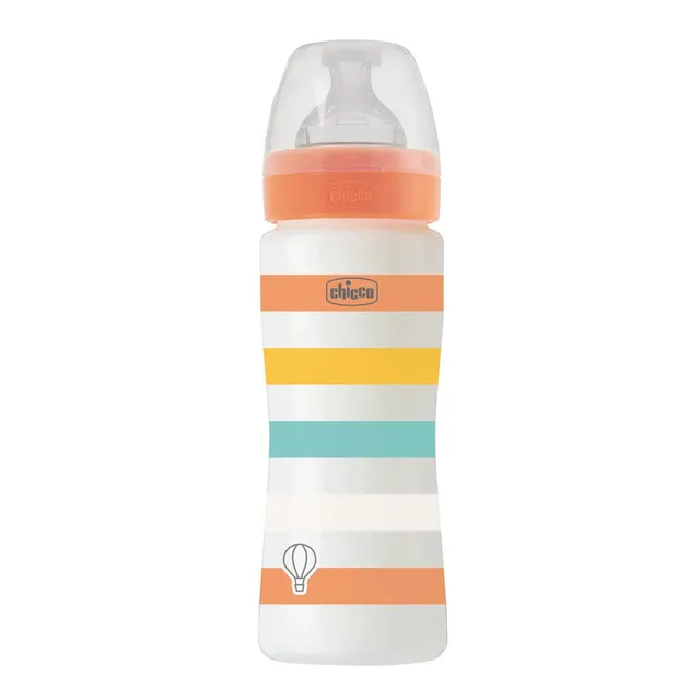 chicco-well-being-babyflasche-330-ml-orange-schneller-fluss image 1