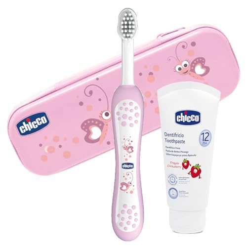 chicco-oral-set-rosa-zahnb-rste-zahnpasta-erdbeere image 5