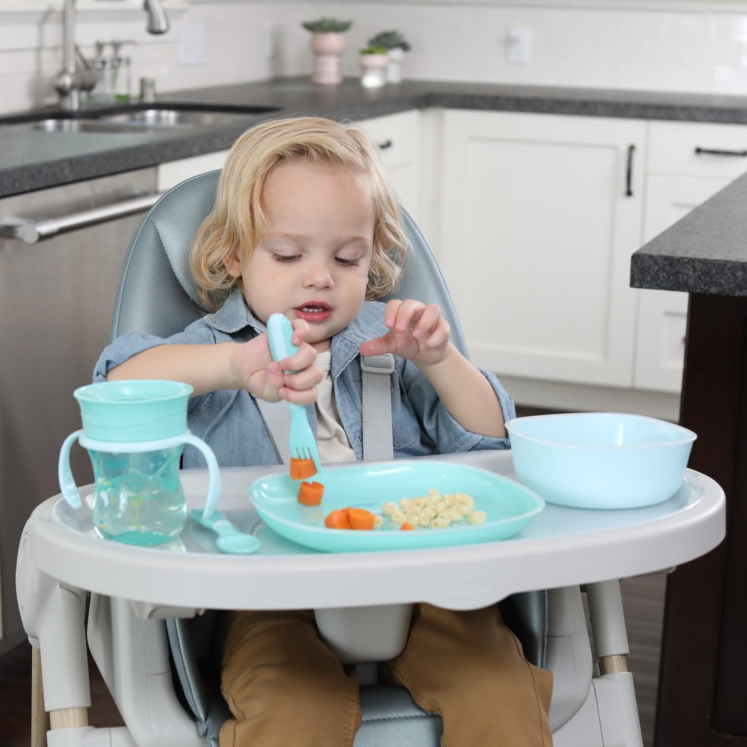 chicco-set-pappa-geschirrset-rosa-12m-5-teilig image 2
