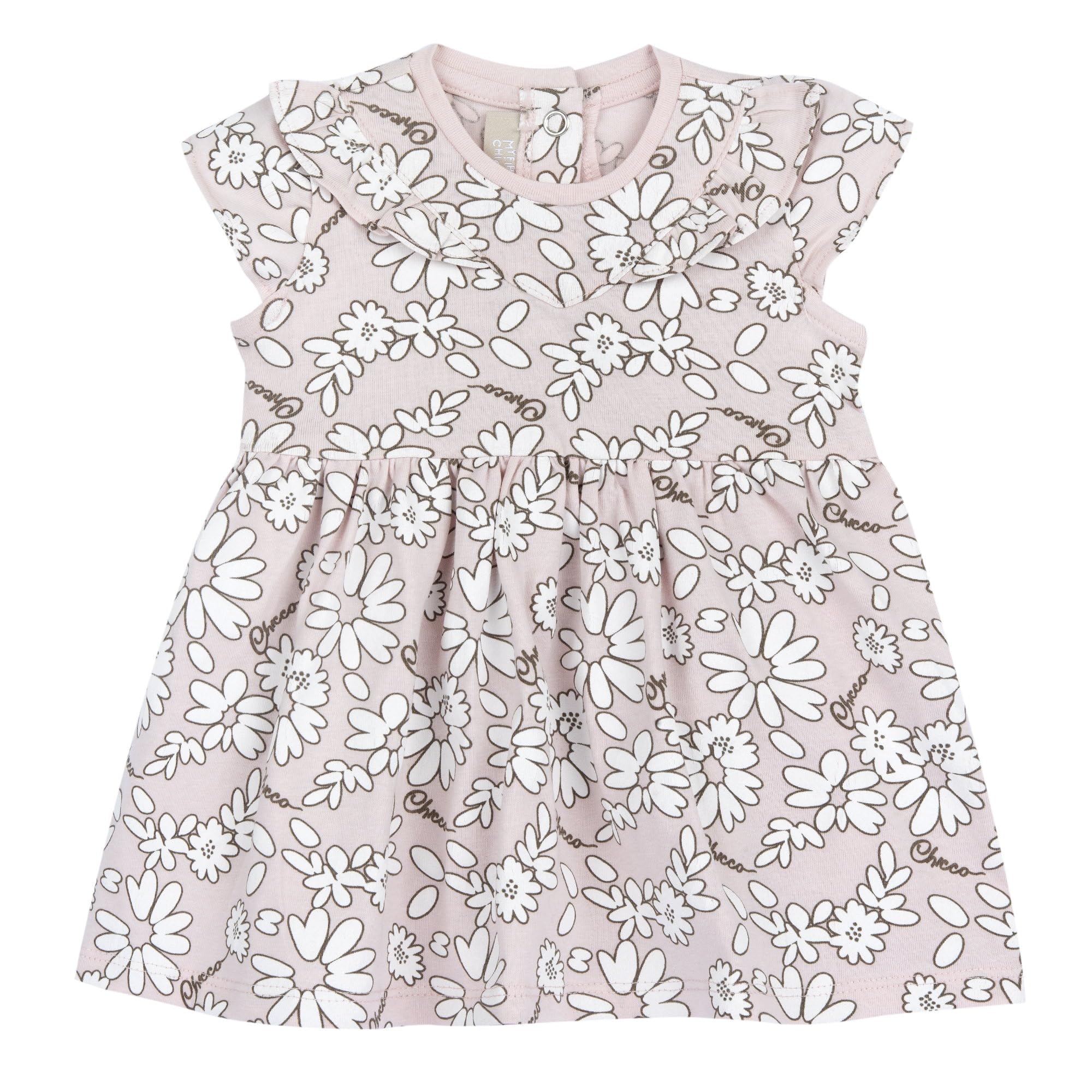 chicco-m-dchen-kleid-kurzarm-baumwolle-rosa-9-monate-festkleid image 4
