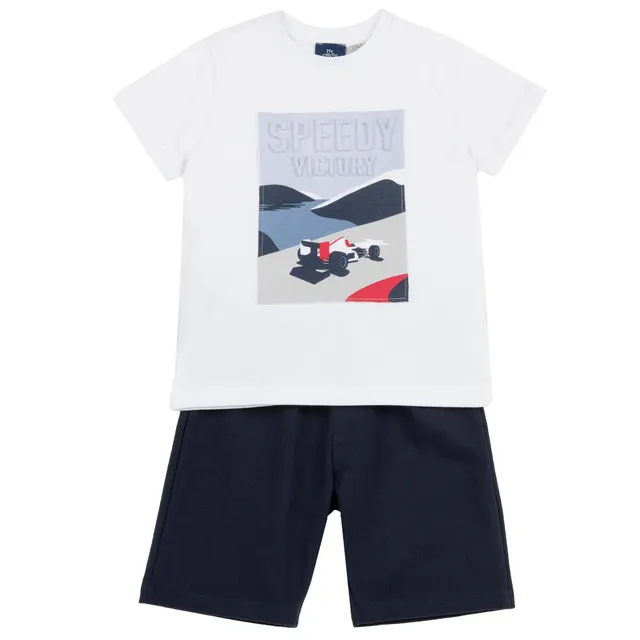 chicco-jungen-set-t-shirt-shorts-kinderkleidung-3-jahre-weicher-stoff image 1