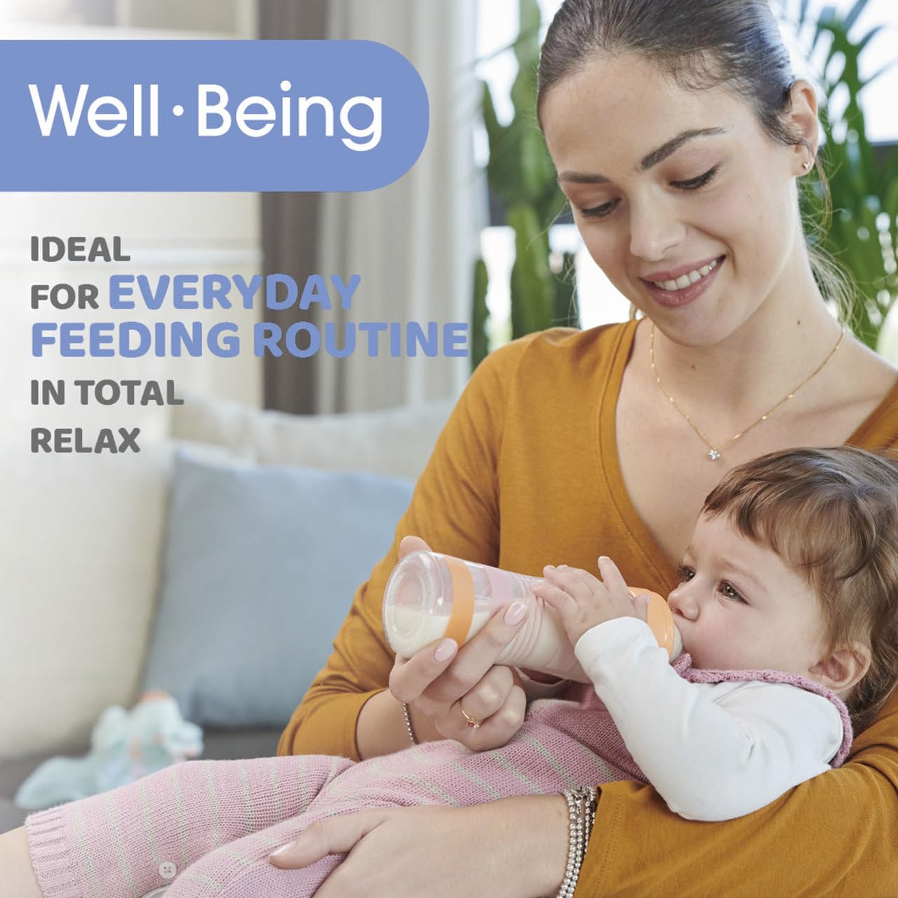 chicco-well-being-babyflasche-330-ml-orange-schneller-fluss image 6