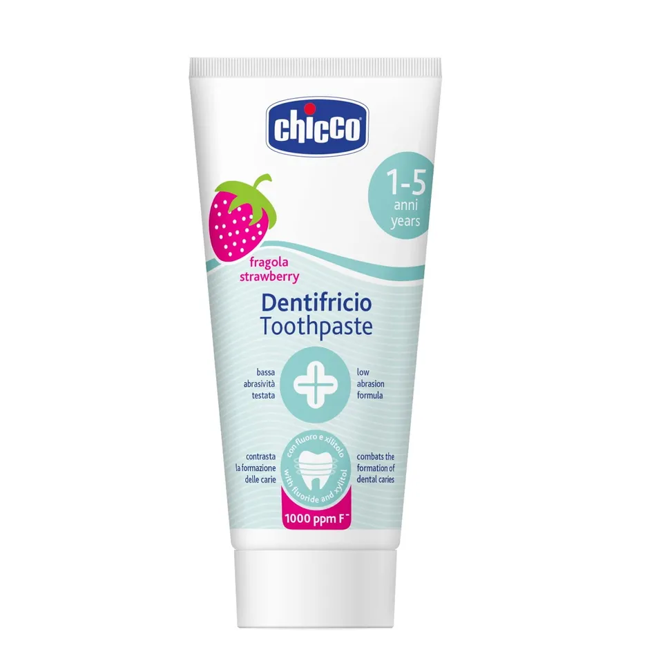 chicco-kinderzahnpasta-erdbeere-50-ml-ab-1-jahr-mit-fluorid image 1