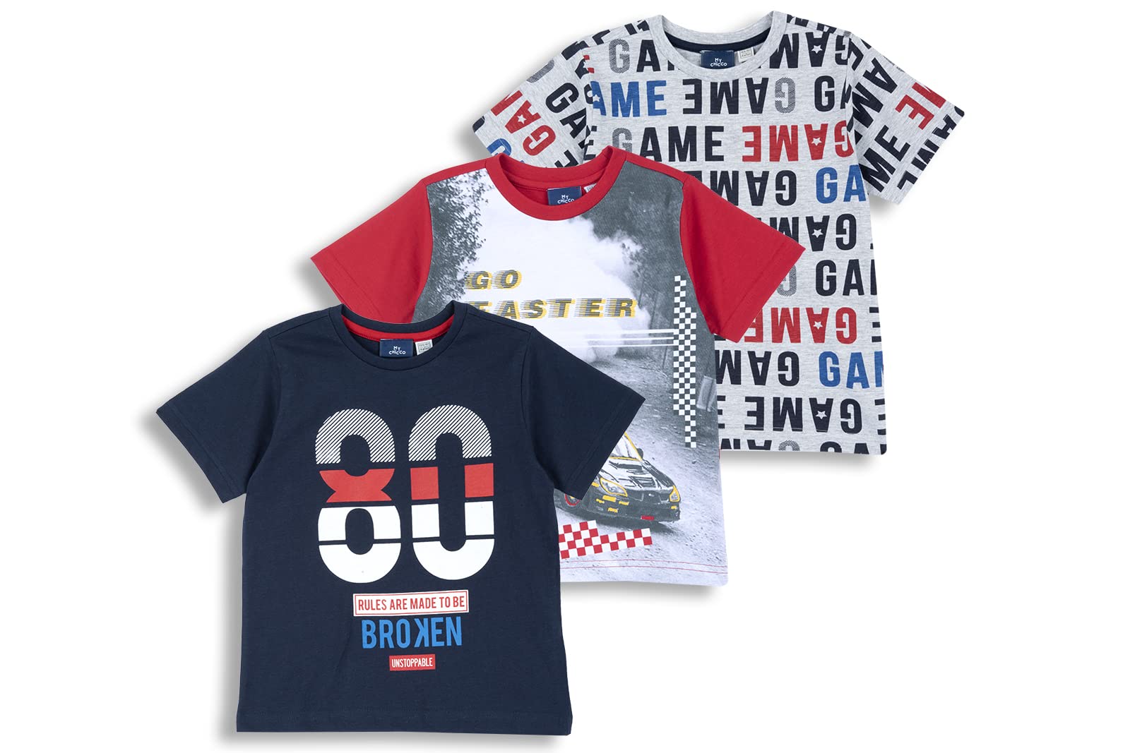 chicco-kinder-t-shirt-3er-set-kurzarm-wei-100-baumwolle image 7