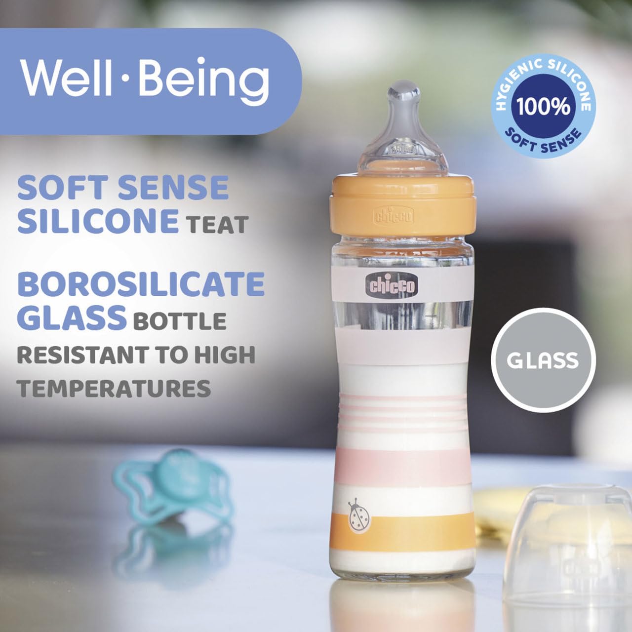 chicco-well-being-babyfl-schchen-glas-240-ml-gelb-0m-silikon image 7