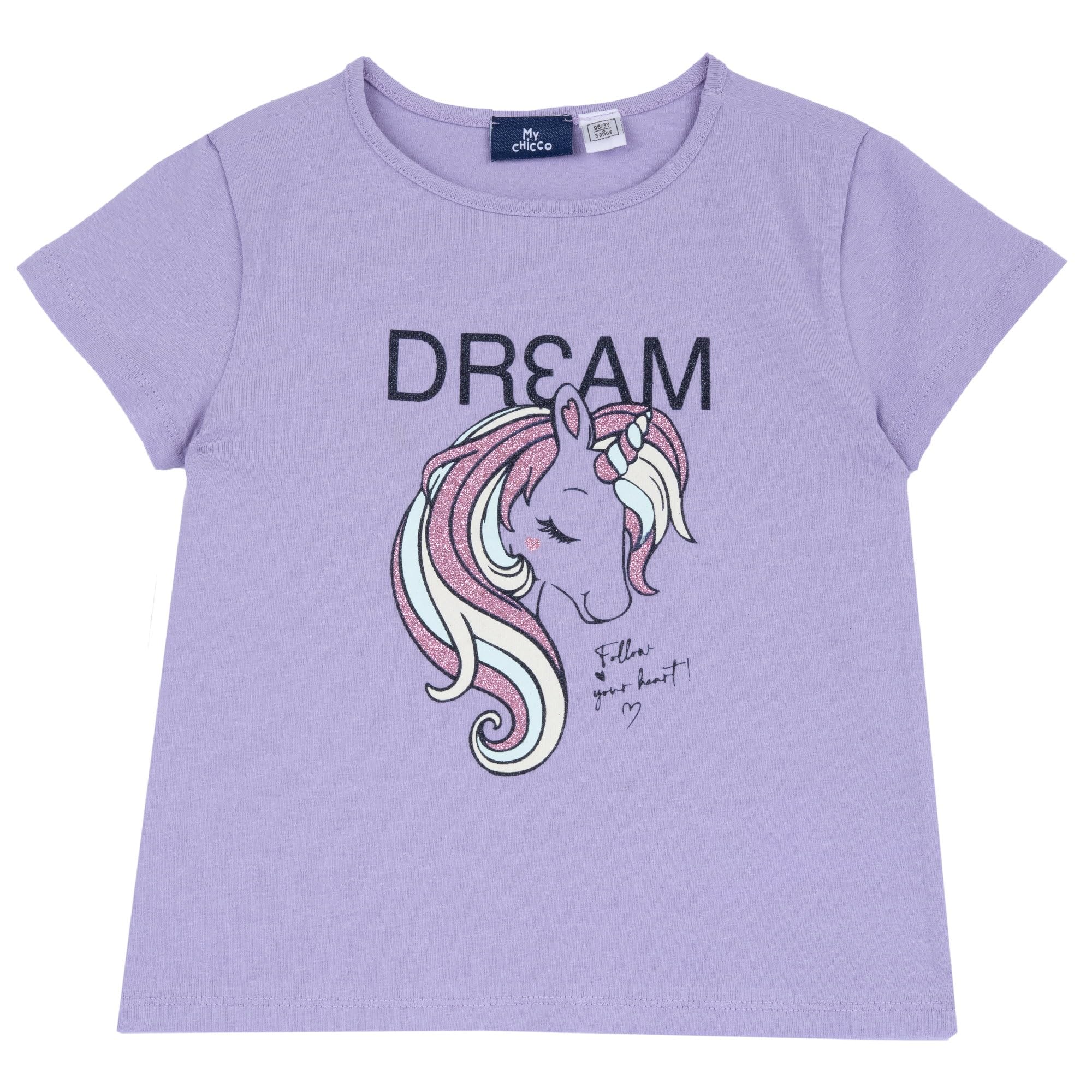 chicco-m-dchen-t-shirt-kurzarm-baumwolle-2-jahre-flieder image 1