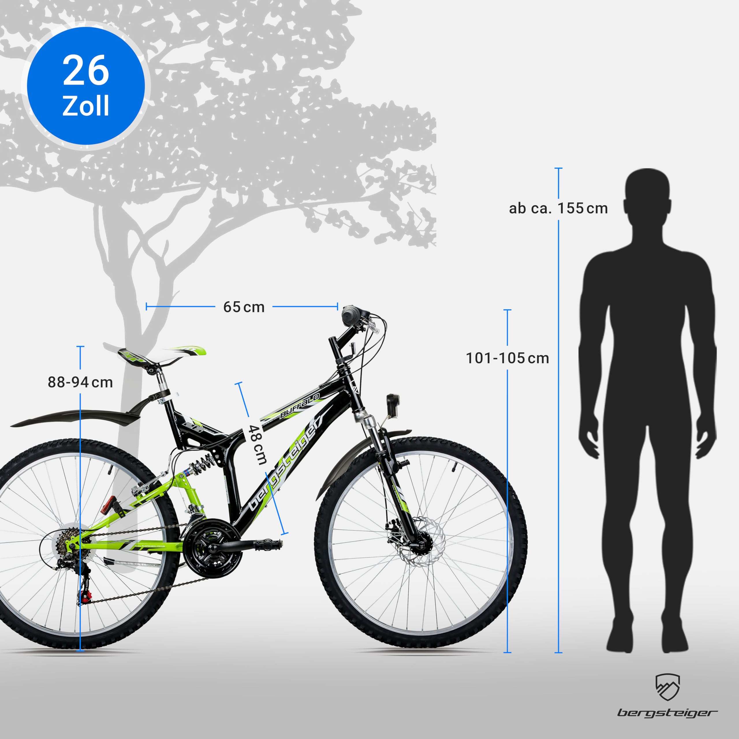 bergsteiger-buffalo-fully-mountainbike-26-zoll-black-green-18-gang image 6