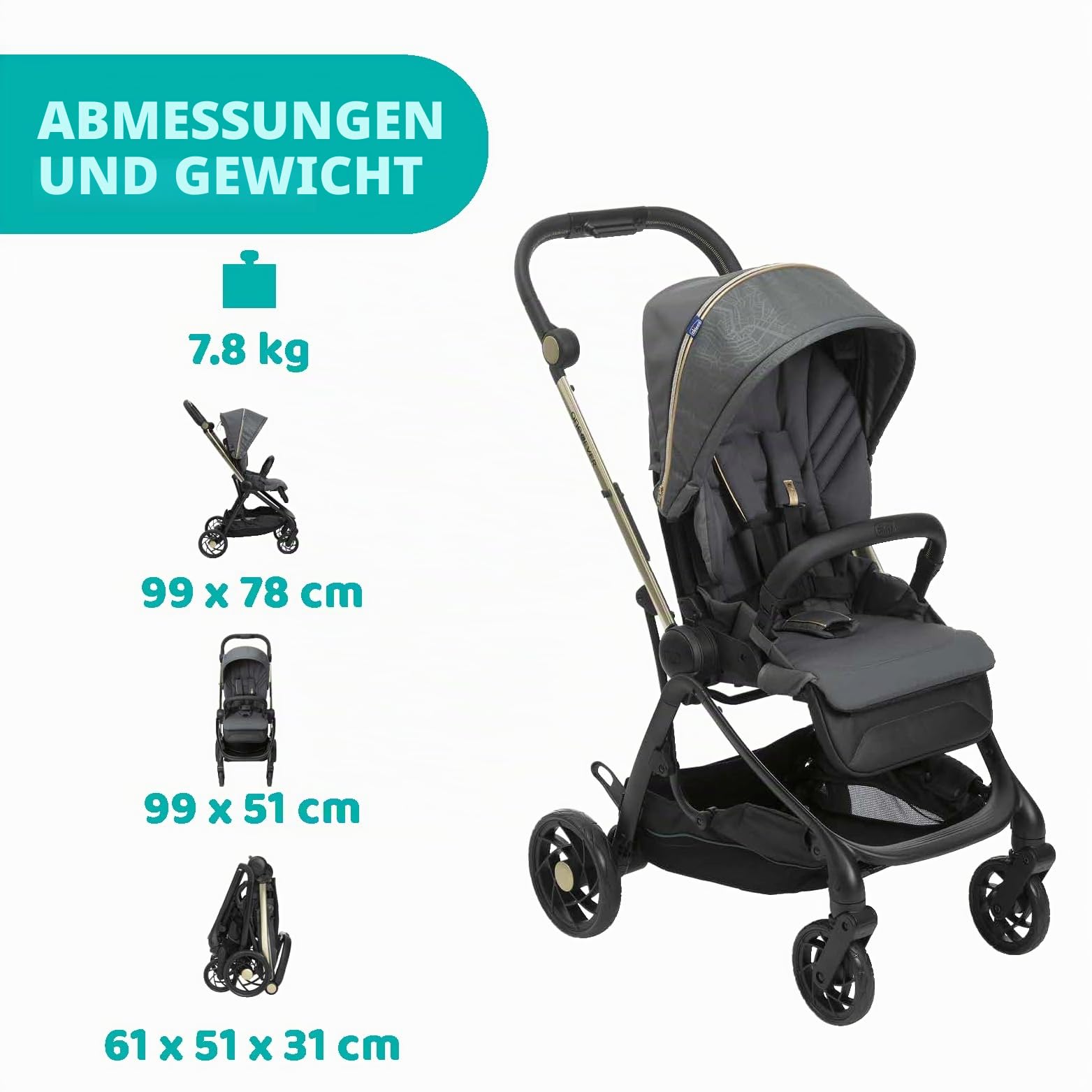 chicco-one4ever-kinderwagen-0-4-jahre-gr-n-22-kg image 3