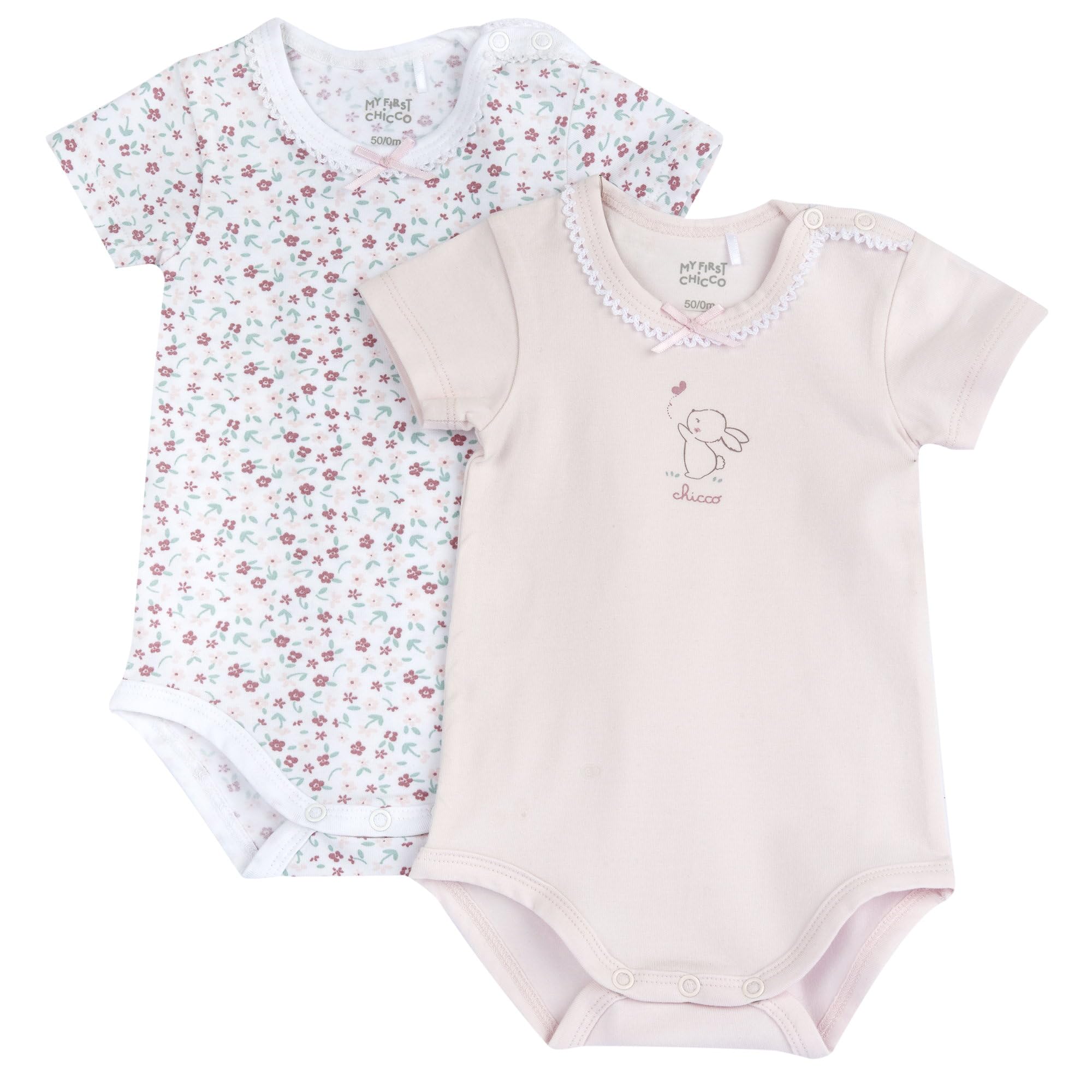 chicco-baby-body-set-kurzarm-baumwolle-9-monate-2-teilig image 1