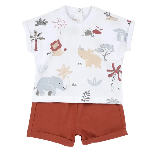 chicco-baby-set-t-shirt-shorts-9-monate-jungen-weich image 1