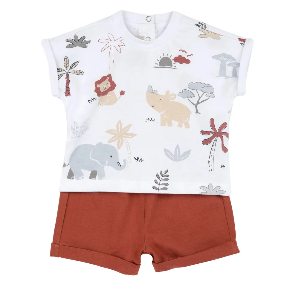 chicco-baby-set-t-shirt-shorts-9-monate-jungen-weich image 1