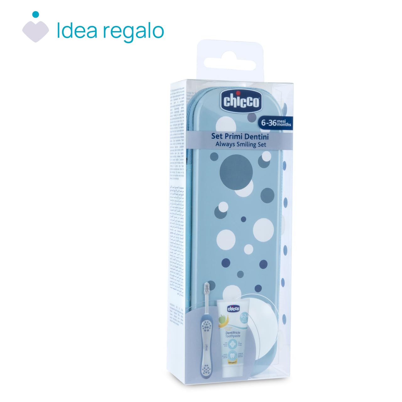 chicco-zahnbuerste-zahnpasta-set-apfel-banane-6-36-monate-blau image 2