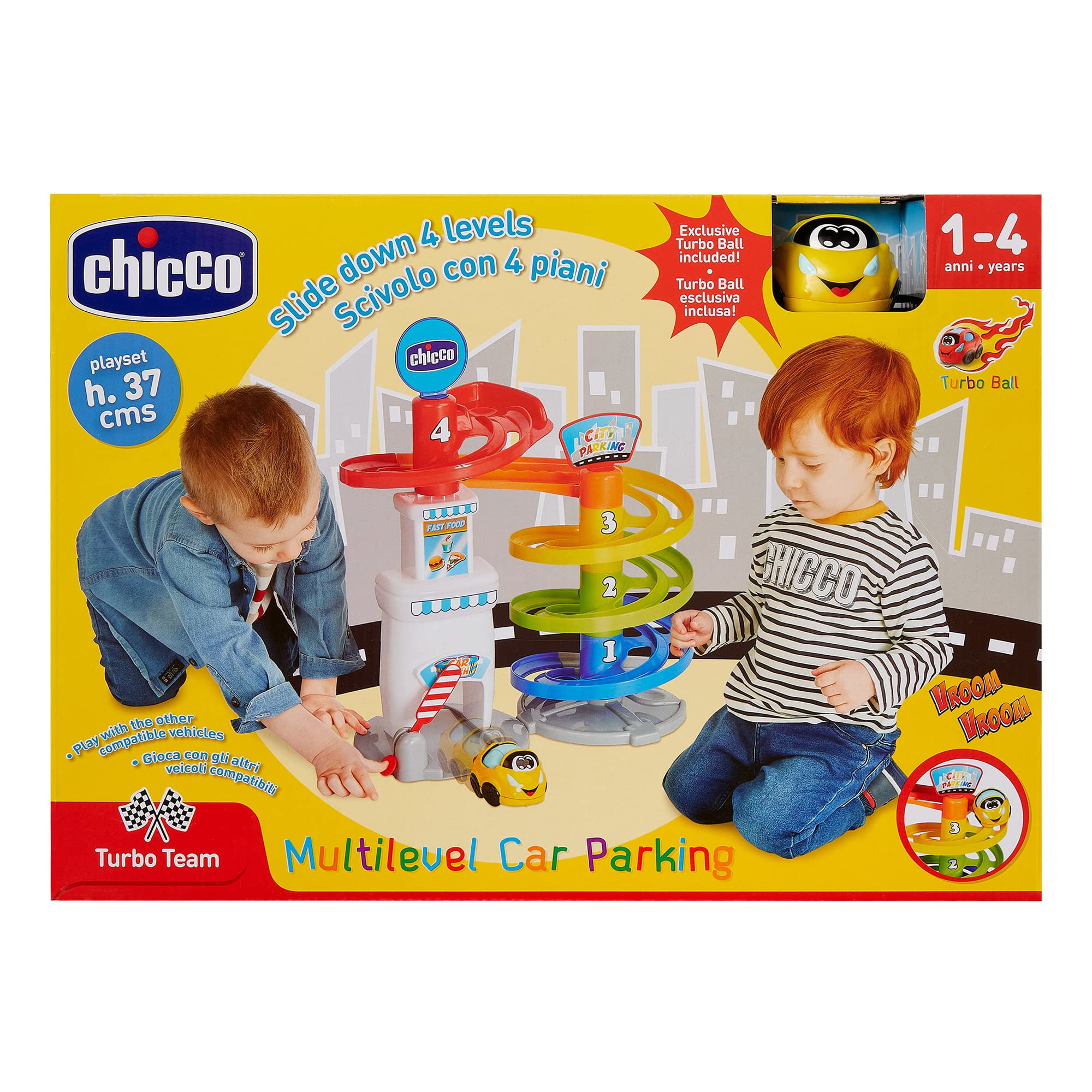chicco-turbo-ball-parkhaus-kugelbahn-mit-auto-ab-1-jahr image 7