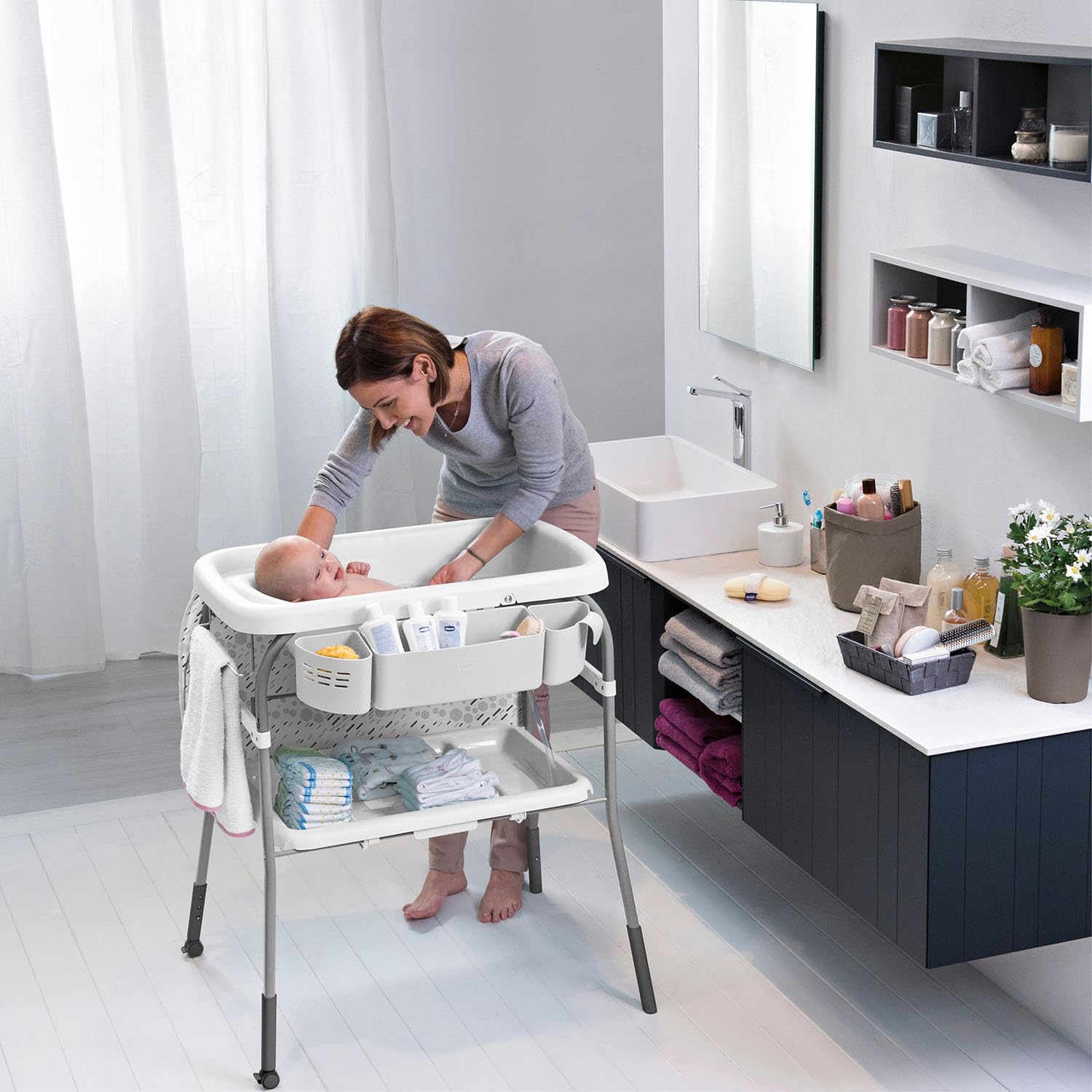chicco-cuddle-bubble-wickeltisch-mit-badewanne-ocean-bis-11-kg image 2