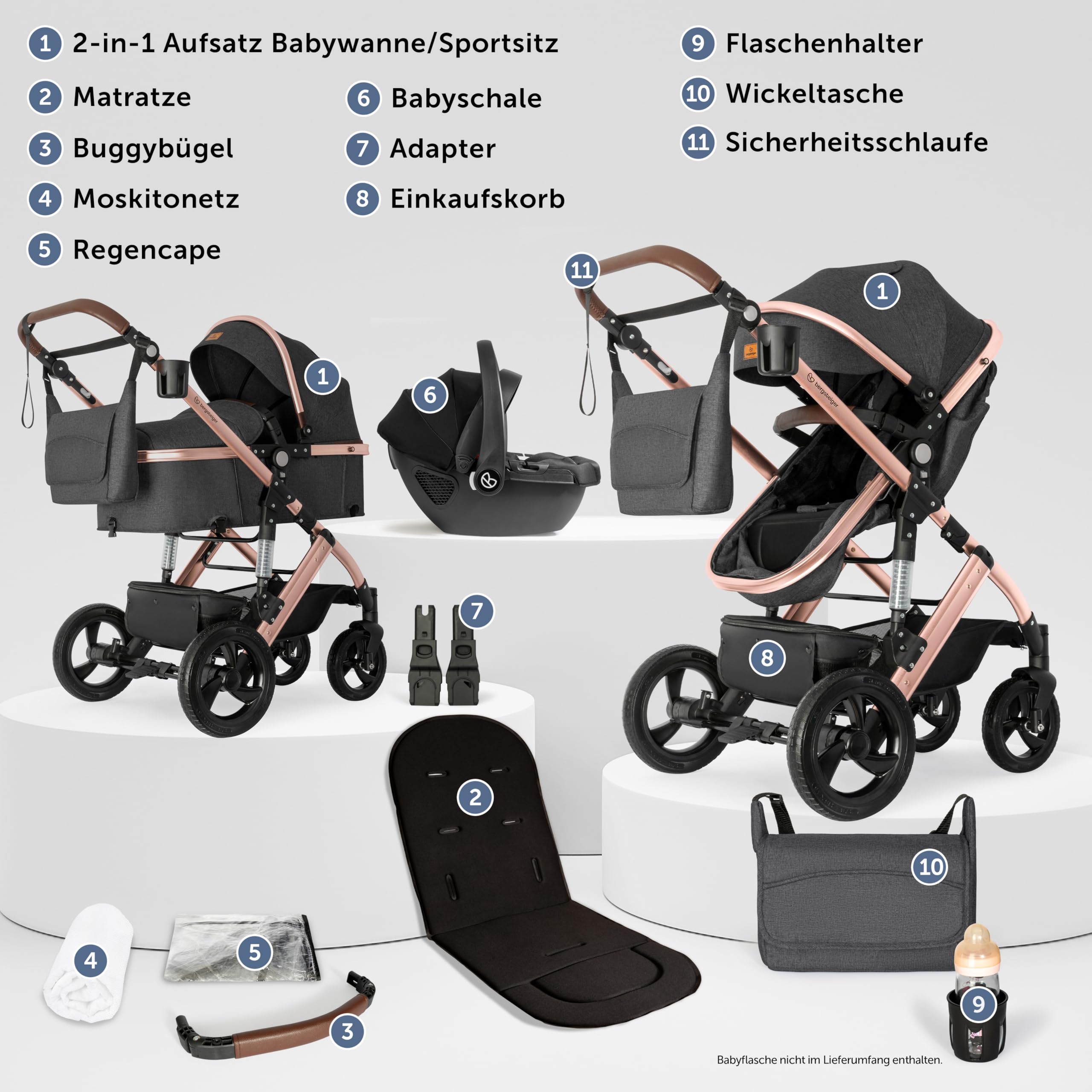 bergsteiger-nizza-kombikinderwagen-3-in-1-schwarz-10-tlg image 3