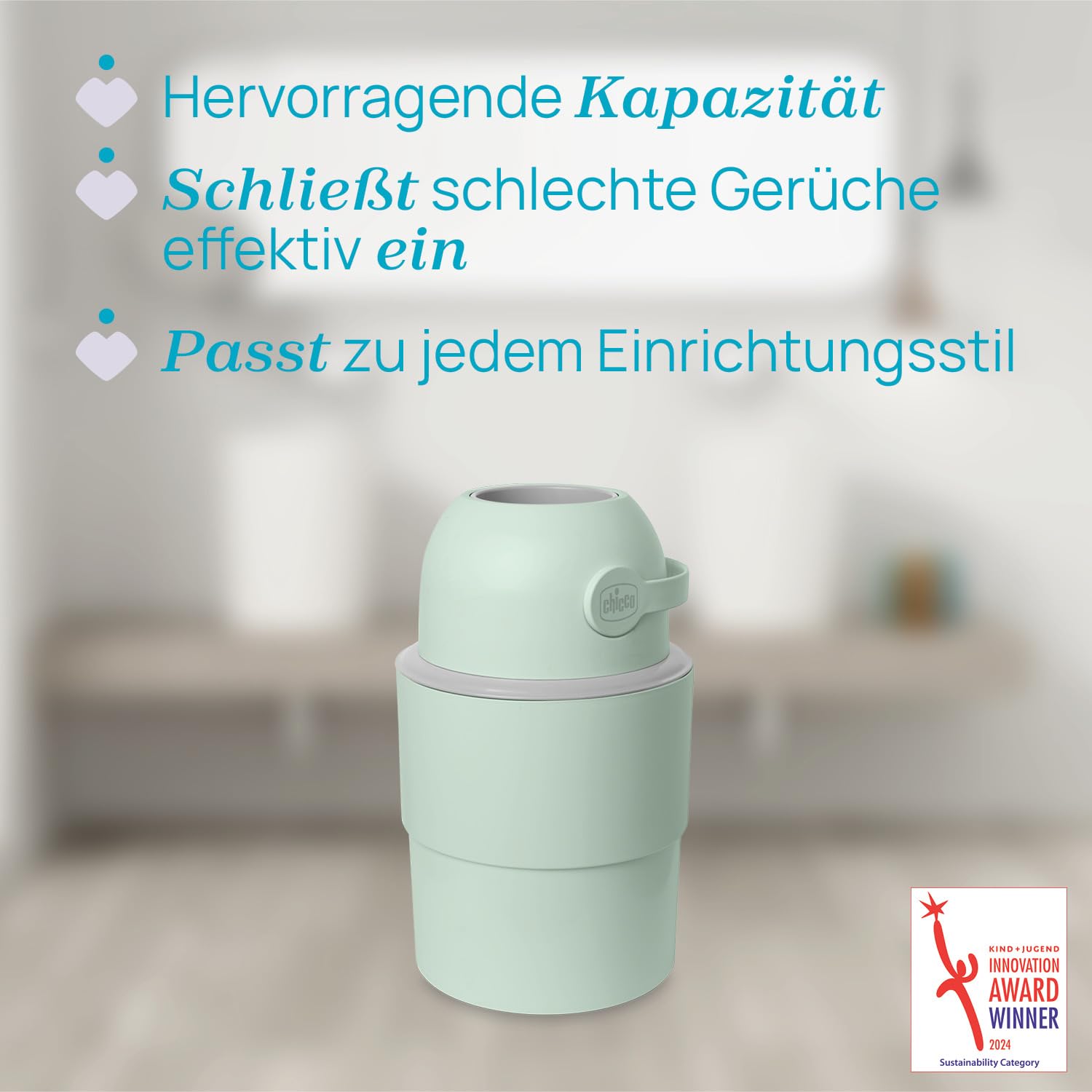 chicco-teleskop-windeleimer-l-35-windeln-gr-n-anti-geruch image 2