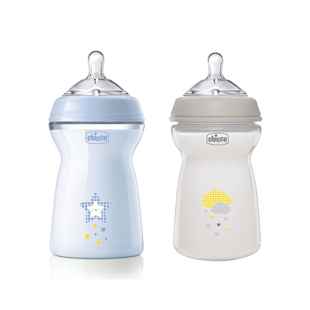 chicco-natural-feeling-babyflasche-330-ml-2-st-ck-hellblau-grau image 1