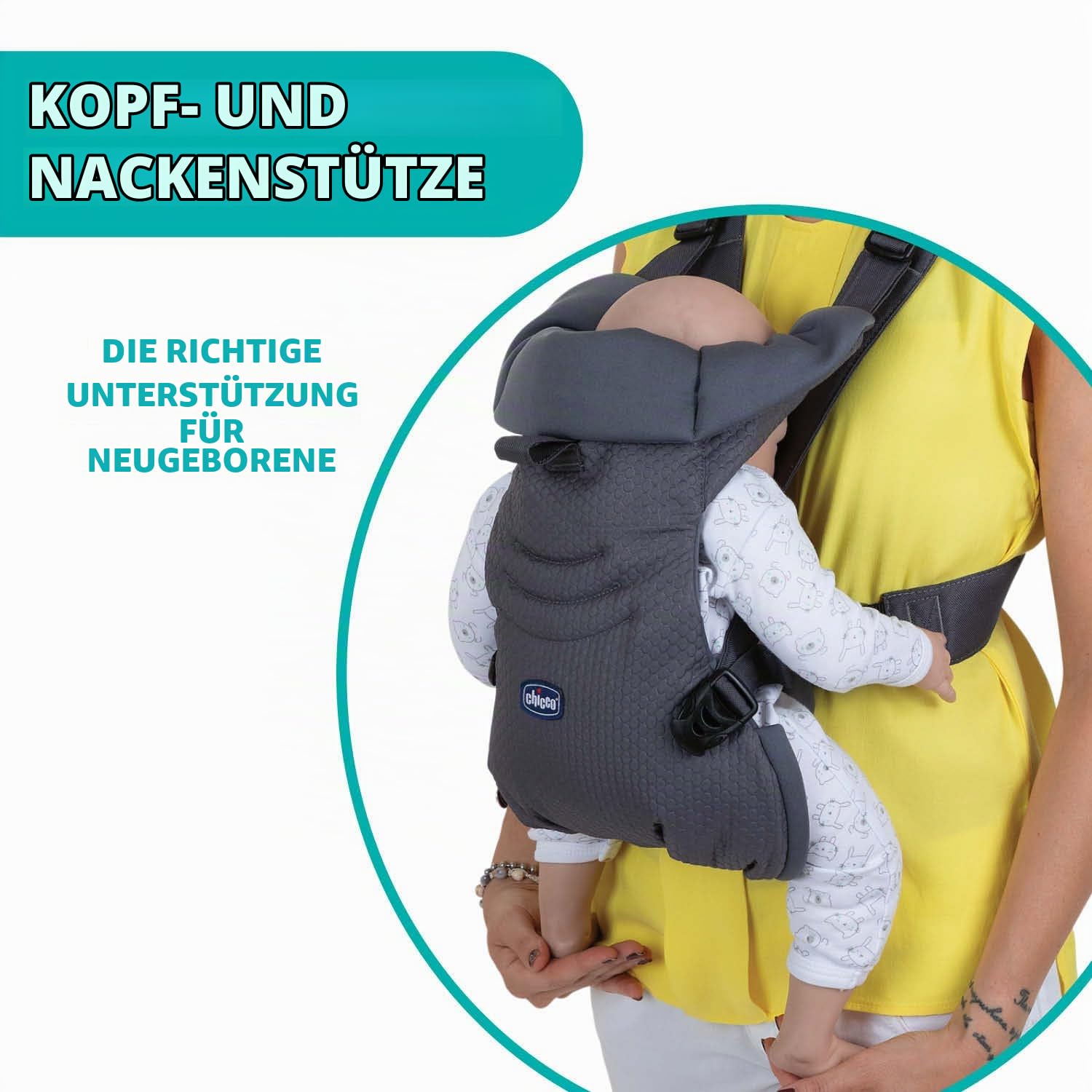 chicco-easyfit-babytrage-moon-grey-bis-9-kg-ergonomisch image 7