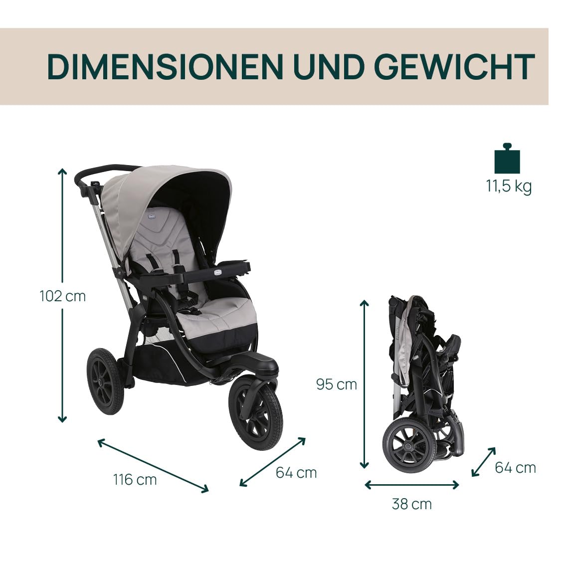 chicco-activ3-kinderwagen-3-r-der-beige-mit-uv50-verdeck image 2