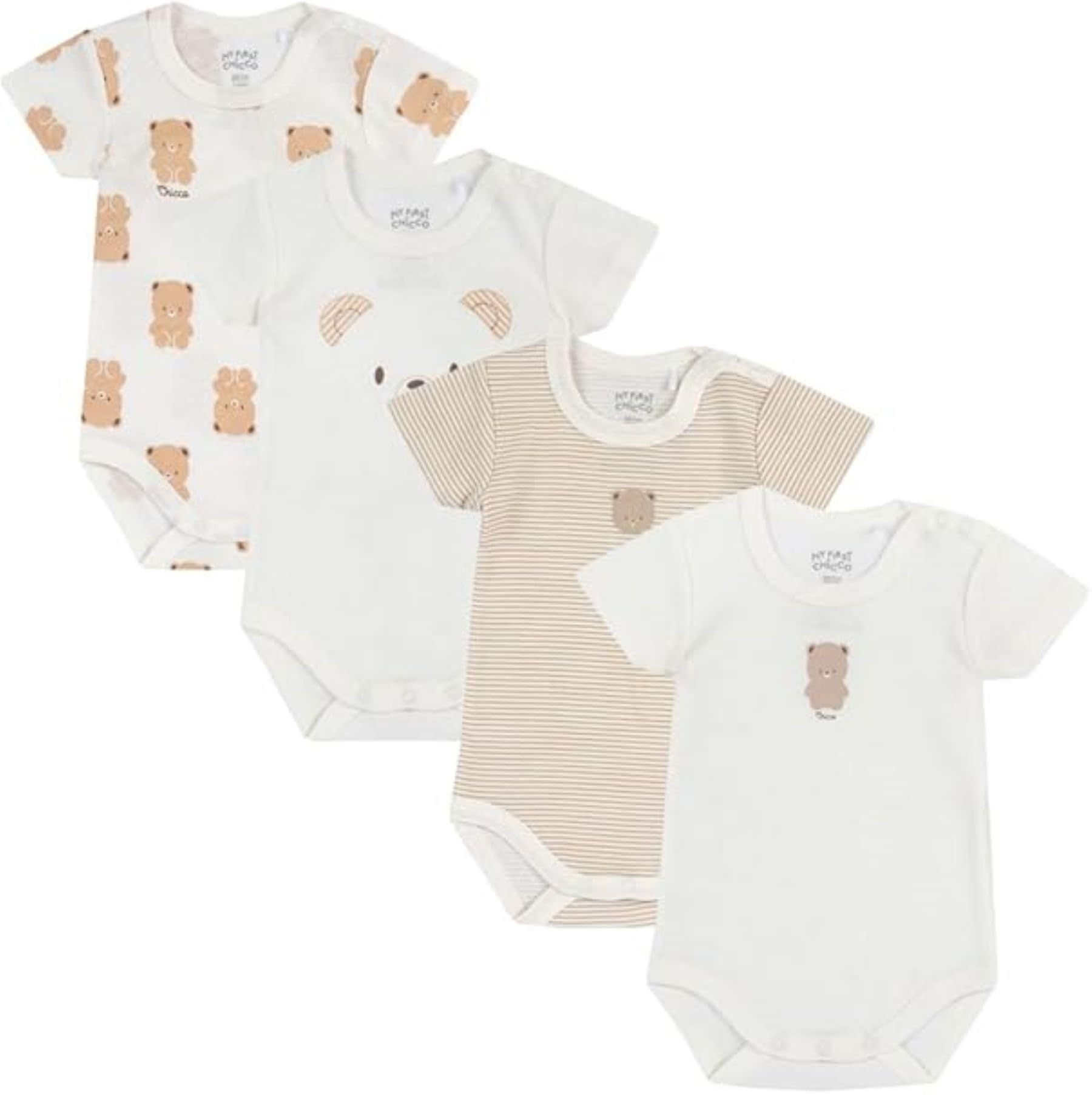 chicco-baby-bodys-4er-set-kurzarm-baumwolle-wei-blau image 7