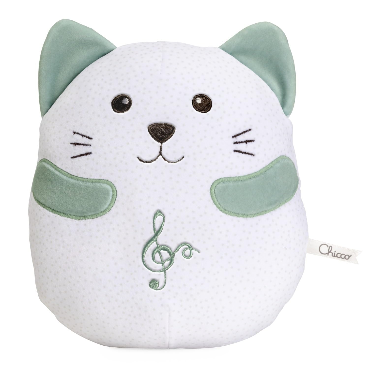 chicco-schnurrende-katze-gr-n-pl-schtier-ab-0-monate image 1