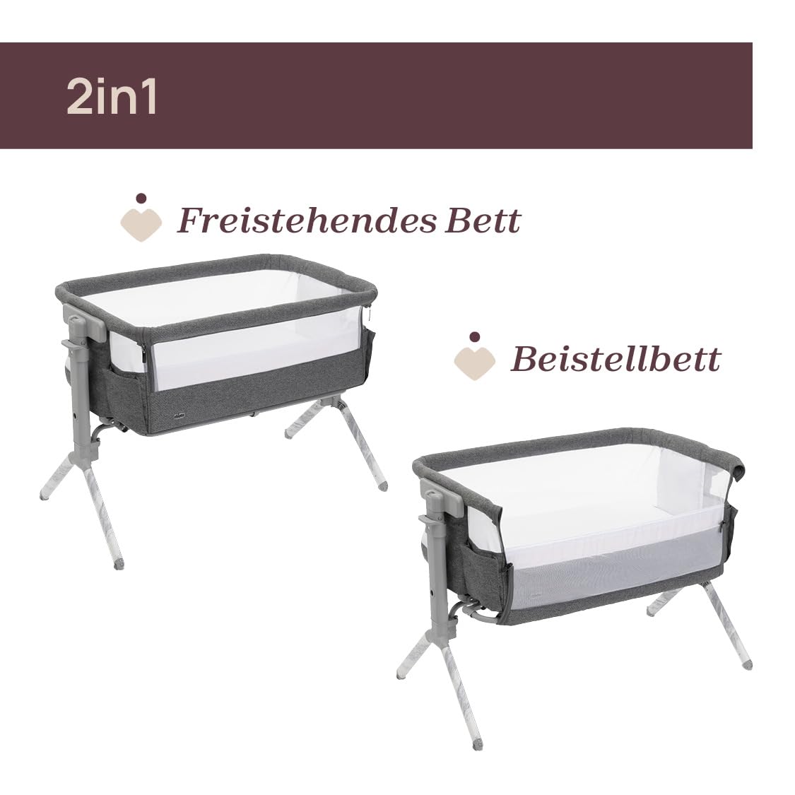 chicco-next2me-armonia-beistellbett-dunkelgrau-melange image 2