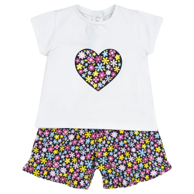 chicco-m-dchen-set-t-shirt-mit-kragen-shorts-weicher-stoff-261 image 1