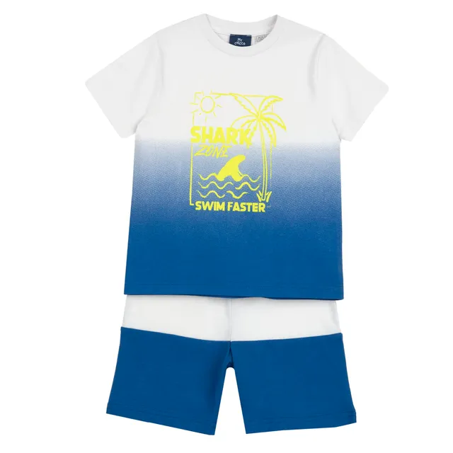 chicco-kinder-t-shirt-shorts-set-blau-gr-e-3-jahre image 1