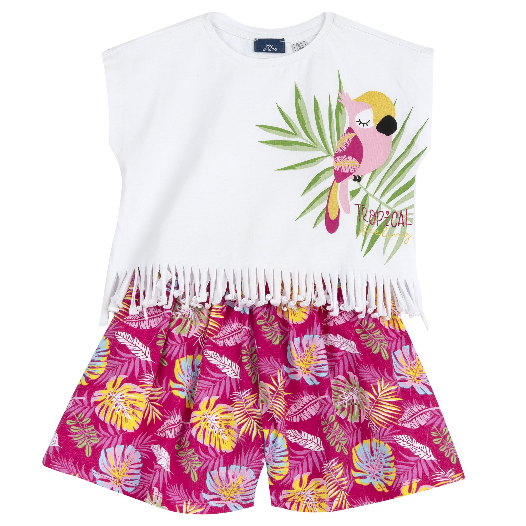 chicco-m-dchen-set-t-shirt-shorts-5-jahre-sommer image 1