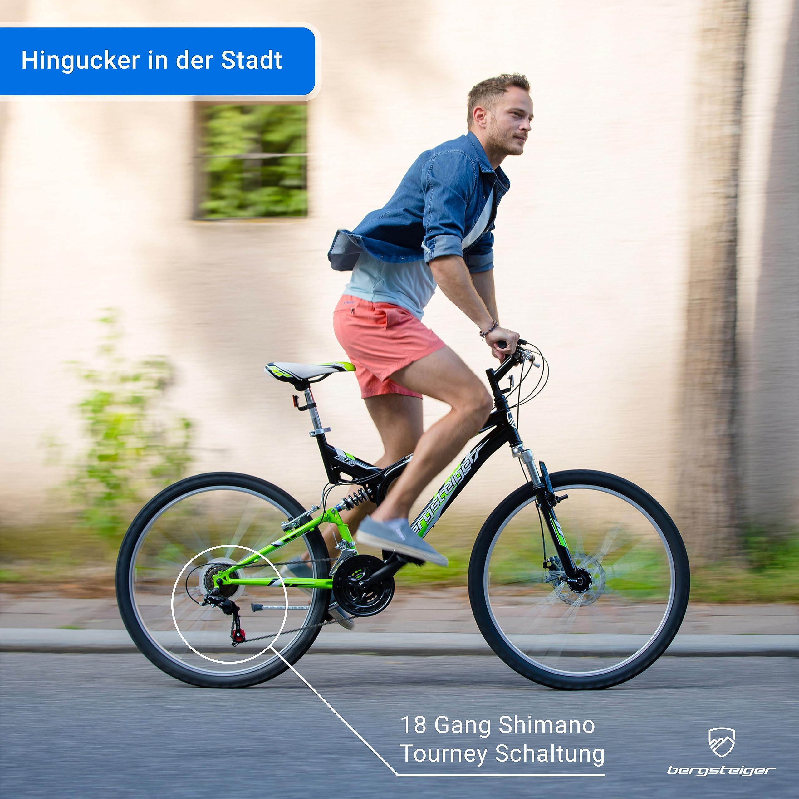 bergsteiger-buffalo-fully-mountainbike-26-zoll-black-green-18-gang image 3