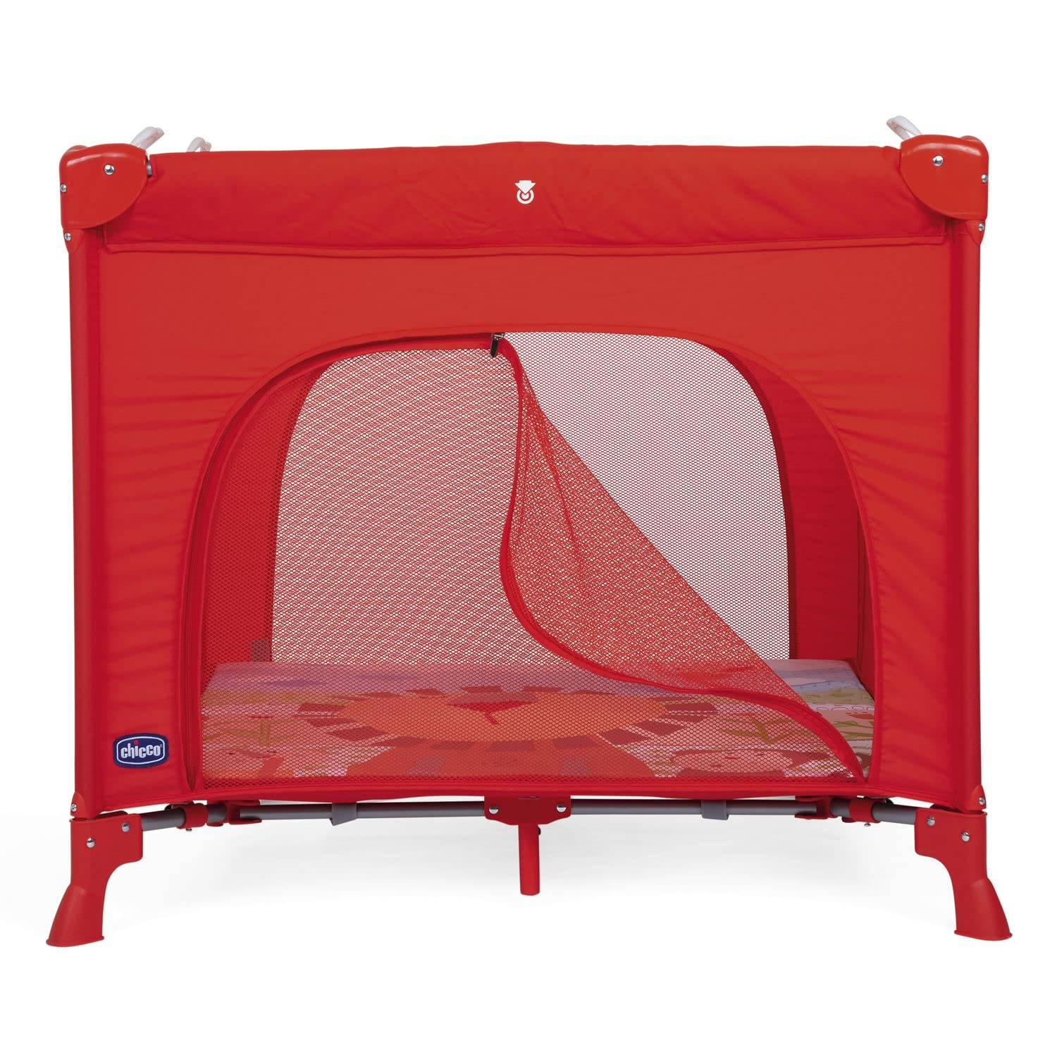 chicco-open-laufstall-rot-faltbar-mit-matte-reisebett image 2
