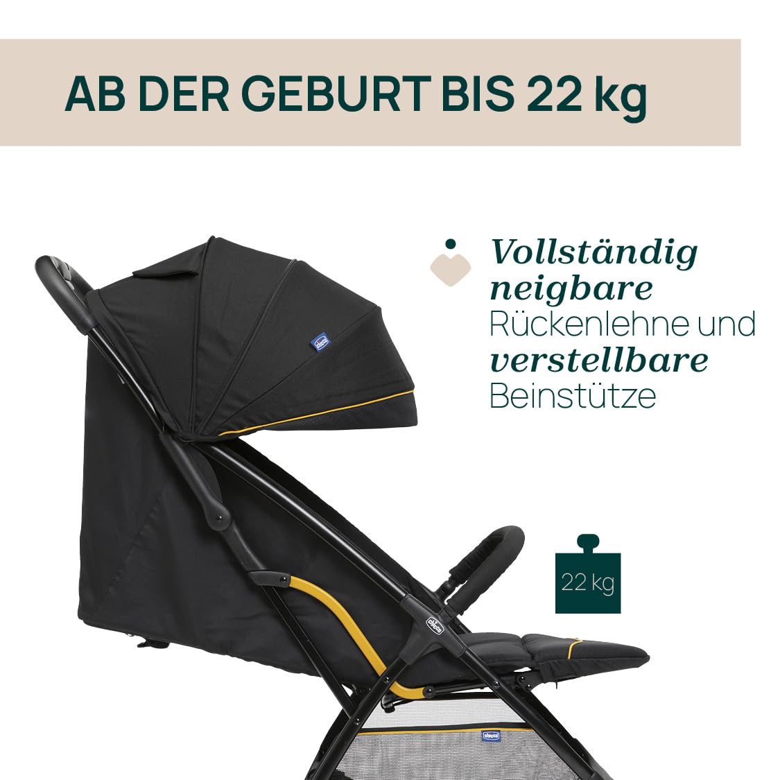 chicco-glee-kinderwagen-schwarz-kompakt-0-22-kg-uv-50 image 6
