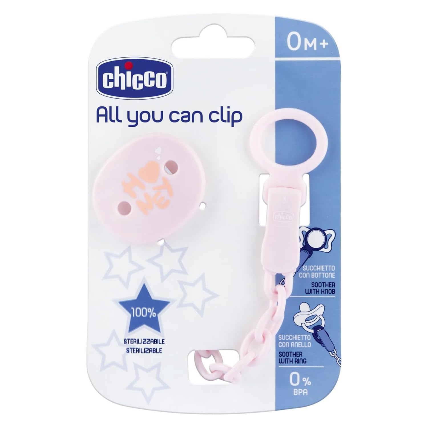 chicco-all-you-can-clip-schnullerkette-rosa-sterilisierbar image 2