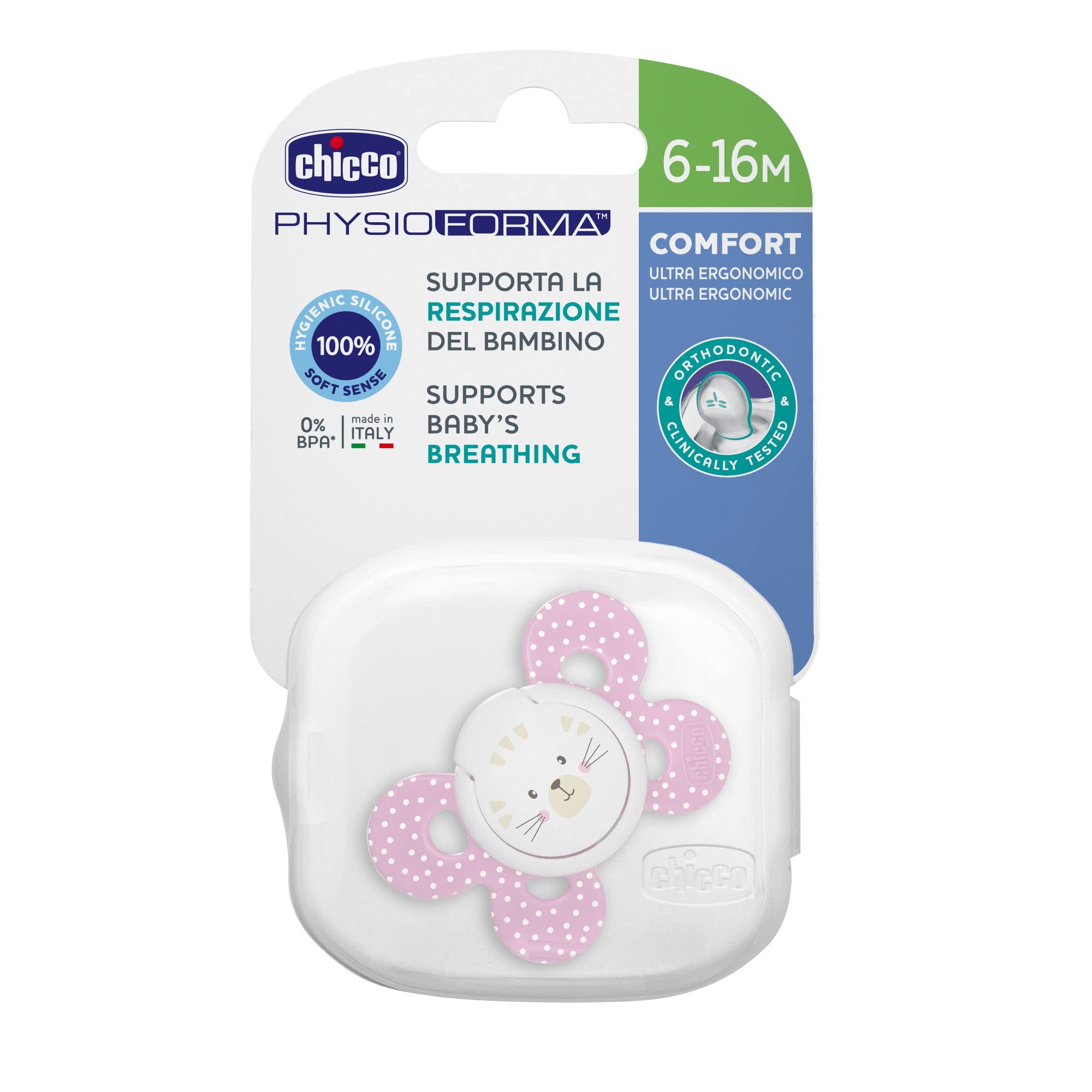 chicco-physioforma-comfort-schnuller-silikon-rosa-6-16-monate image 2