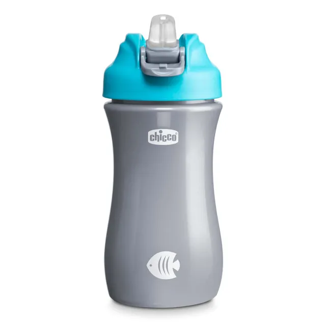 chicco-pop-up-cup-trinkbecher-350-ml-hellblau-silikon image 1