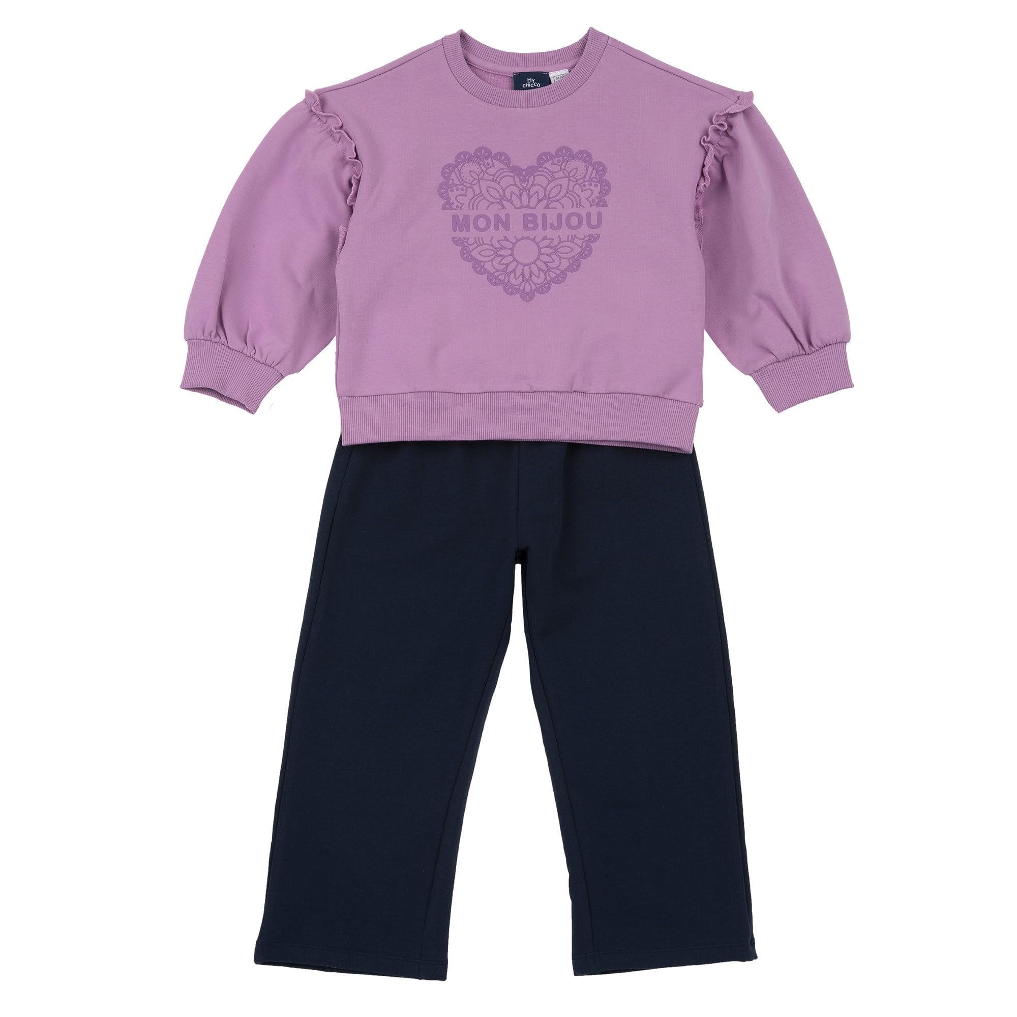 chicco-trainingsanzug-m-dchen-set-sweatshirt-hose-261-bequem image 1