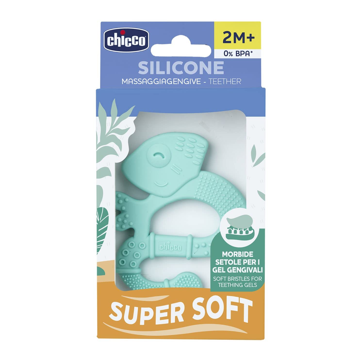 chicco-soft-clean-bei-ring-eidechse-blau-silikon-2m image 1