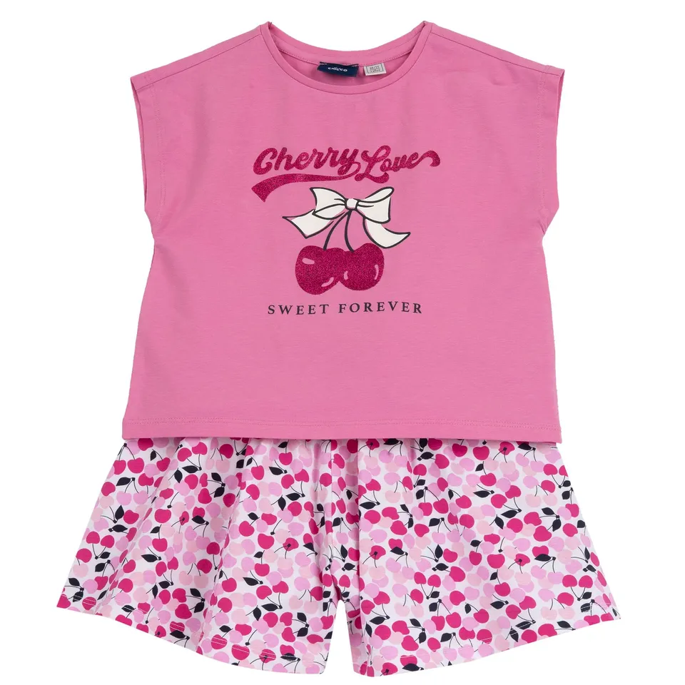 chicco-m-dchen-set-t-shirt-shorts-sommer-kinderkleidung image 1