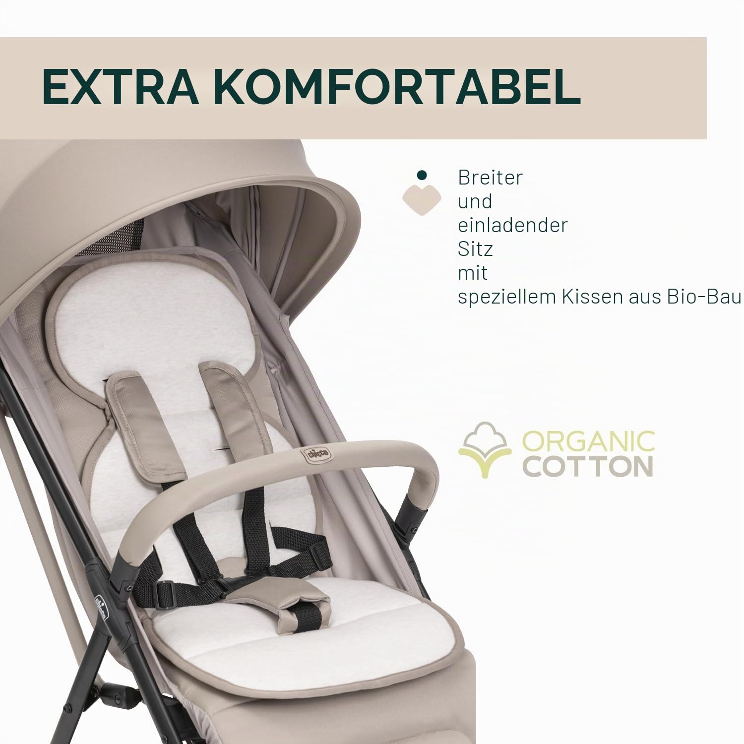 chicco-taormina-buggy-bio-baumwolle-beige-bis-22-kg-faltbar image 3