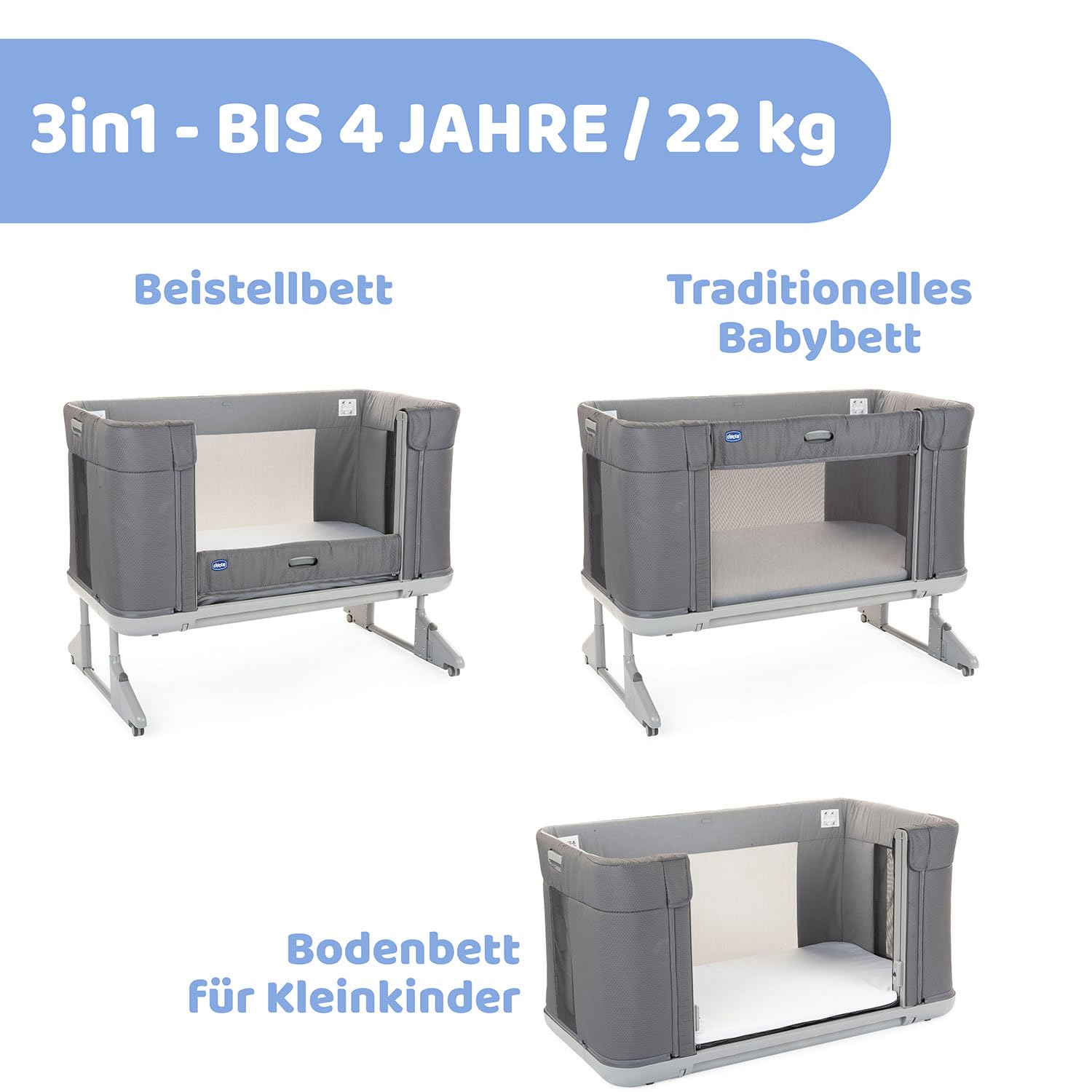 chicco-next2me-forever-beistellbett-dunkelgrau-3-in-1-22-kg image 3