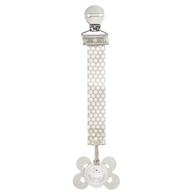 chicco-schnullerband-neutral-schnullerclip-beige-mit-stoffband image 1