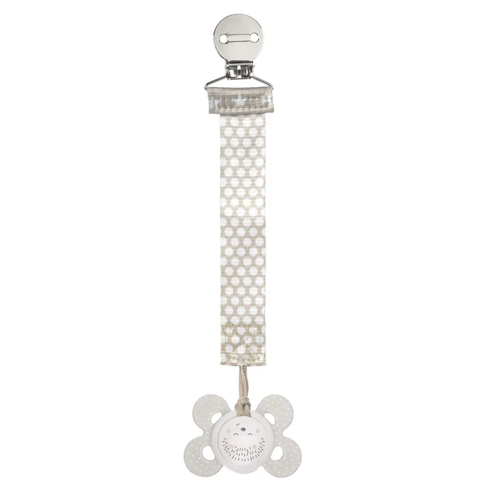 chicco-schnullerband-neutral-schnullerclip-beige-mit-stoffband image 1