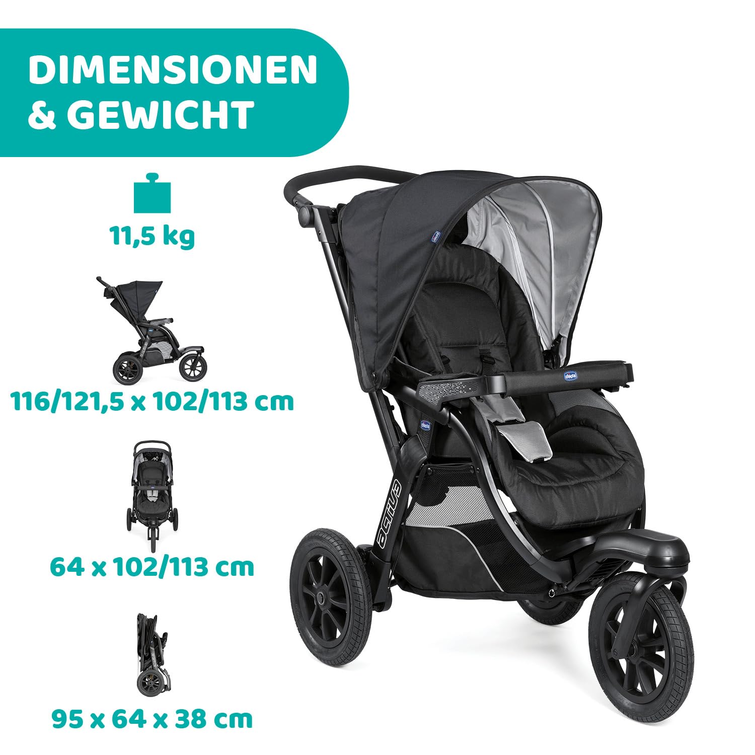 chicco-activ3-kinderwagen-3-rad-jet-black-0-monate image 4