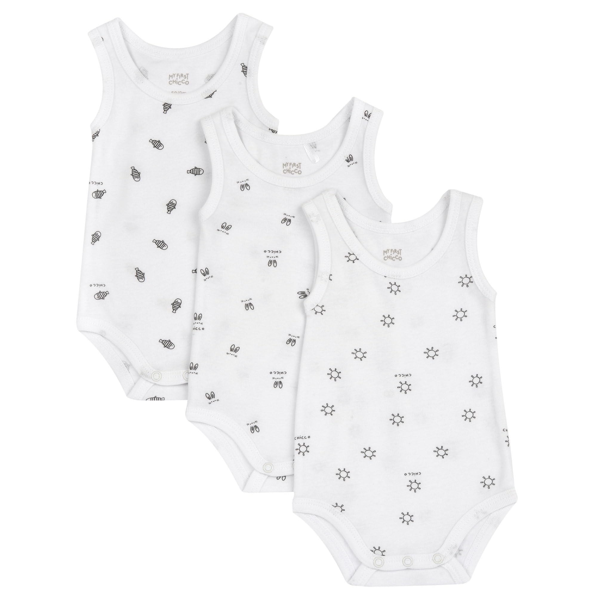 chicco-baby-body-set-ohne-rmel-6-monate-3er-baumwolle image 1