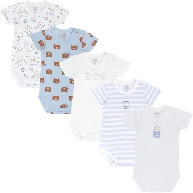 chicco-body-kurzarm-baumwolle-blau-0-monate-5er-set image 1