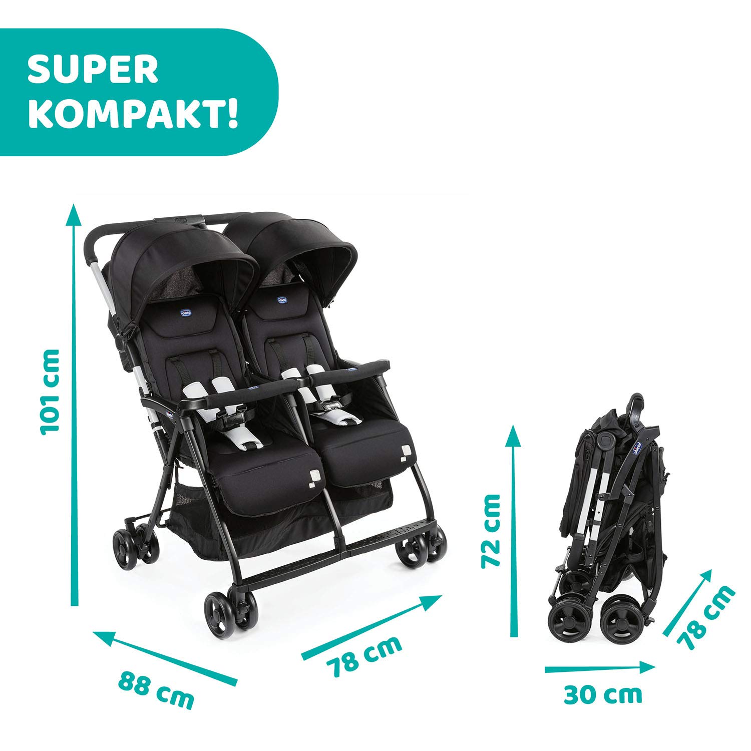 chicco-ohlal-twin-geschwisterwagen-schwarz-f-r-zwillinge-8-kg image 6
