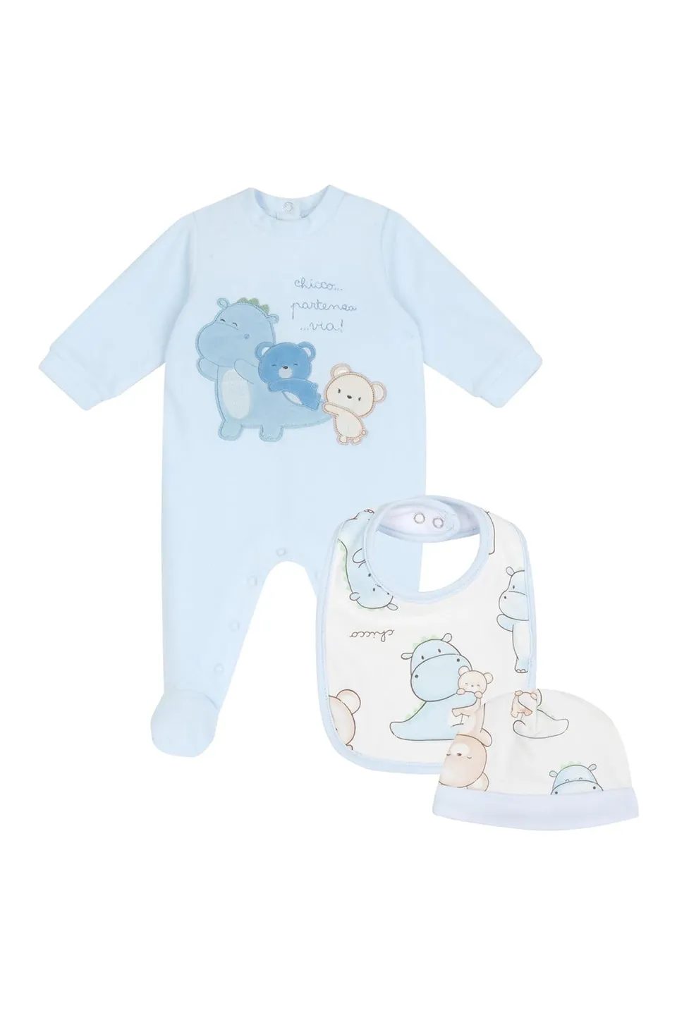 chicco-geschenkset-neugeborene-azurblau-0-24-monate-baumwolle image 1