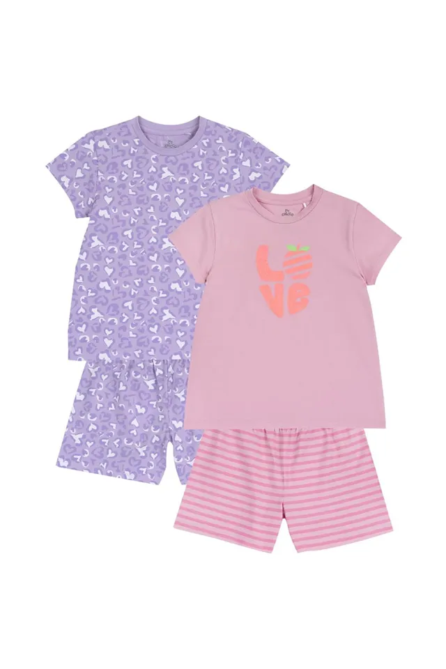chicco-kinder-pyjama-2er-set-kurz-baumwolle-t-shirt-shorts image 1