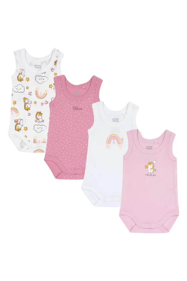 chicco-baby-bodys-m-dchen-9-monate-4er-set-baumwolle image 1